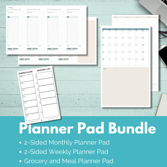 NEW DESIGN!!  Our 2-Week Time Course & Planner Pad Bundle