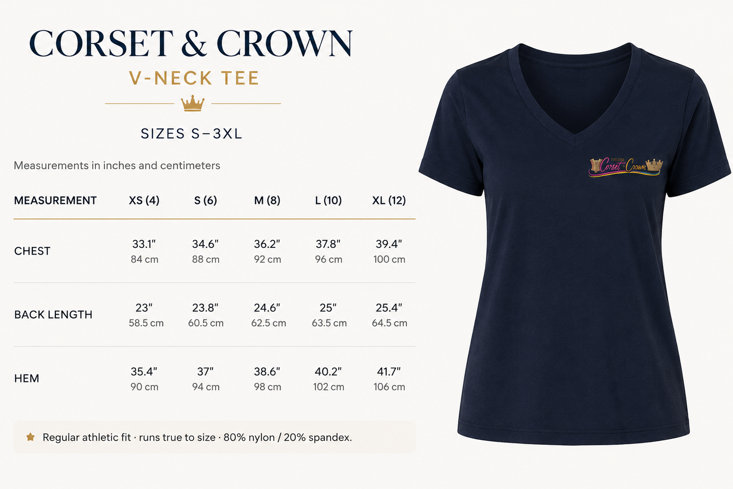 Official Event Corset & Crown V-Neck Tee (Pre Order)