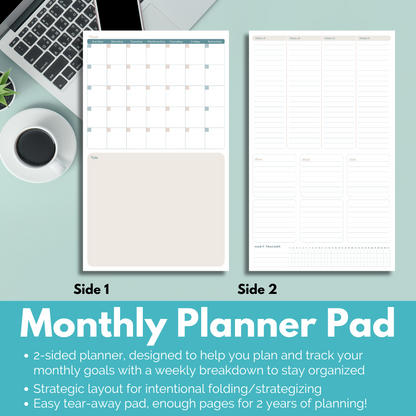 NEW DESIGN!!  Our 2-Week Time Course & Planner Pad Bundle
