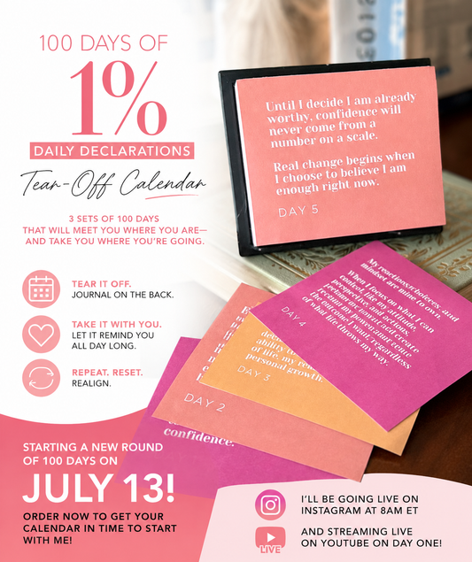 **NEW** 100 Days of 1% Daily Declarations Tear Off "Calendar"