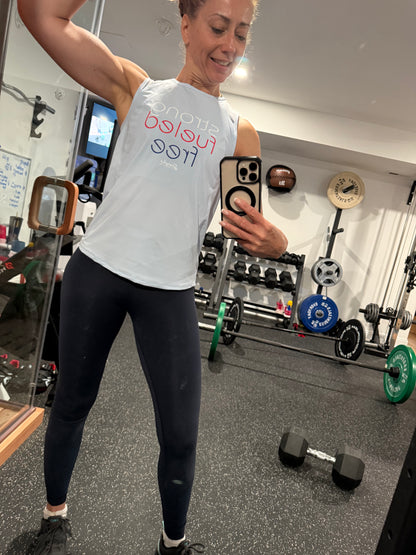 NEW!! Strong. Fueled. Free. –  Mesh Back Tank