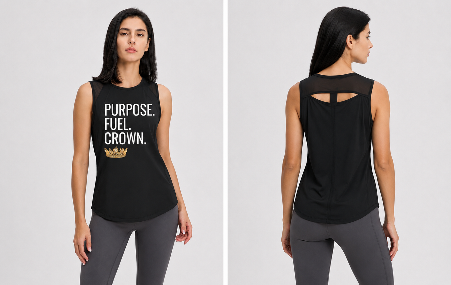 "Purpose. Fuel. Crown." Momentum Mesh-Back Tank (Pre Order)