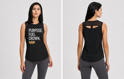 "Purpose. Fuel. Crown." Momentum Mesh-Back Tank (Pre Order)