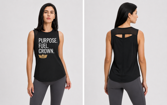 "Purpose. Fuel. Crown." Momentum Mesh-Back Tank (Pre Order)