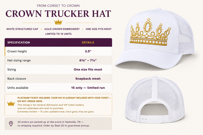 Crown Trucker Hat (Pre Order)