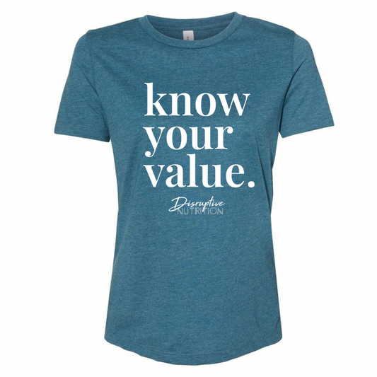 Know Your Value Tee - Extended sizes available!